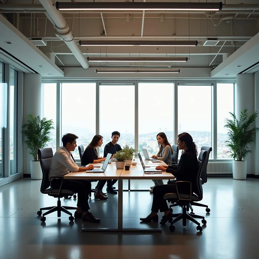 Modern Office of a Japanese Tech Company