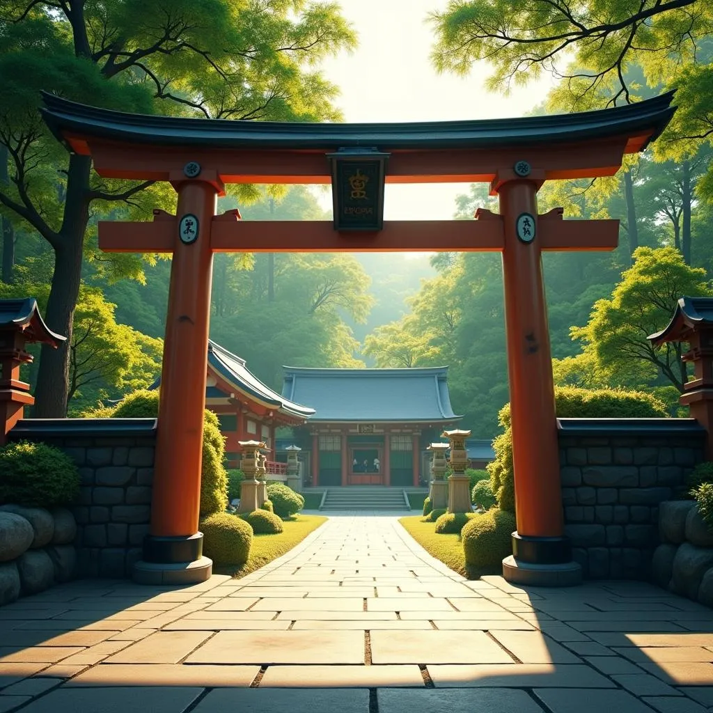 Entrance to a Japanese Temple