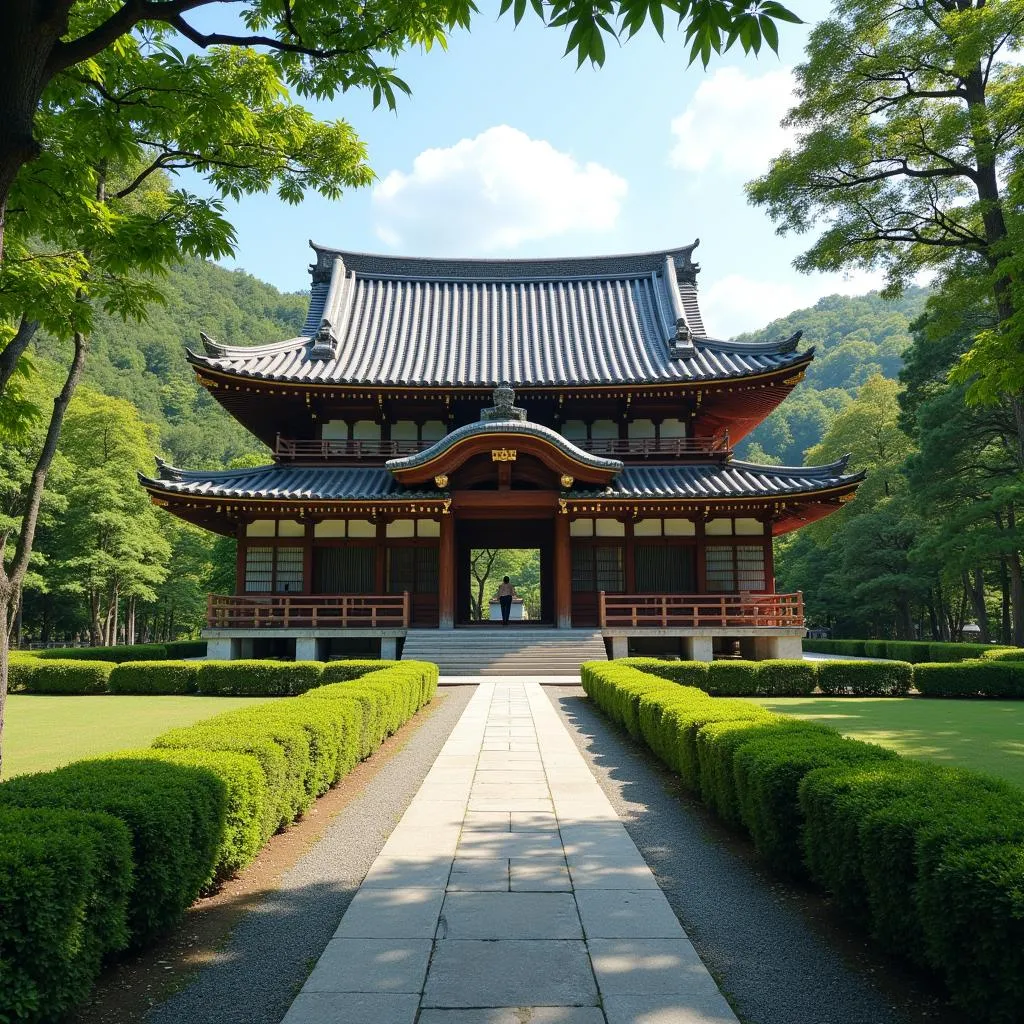 Serene Japanese Temple Garden