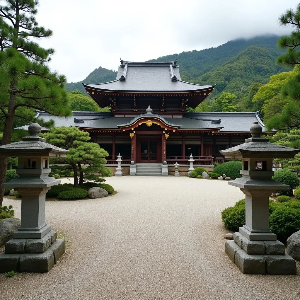 Serene Japanese Temple Garden