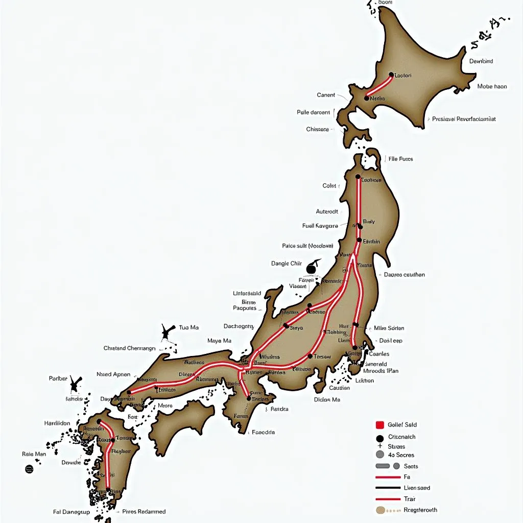 Japan Train System Map