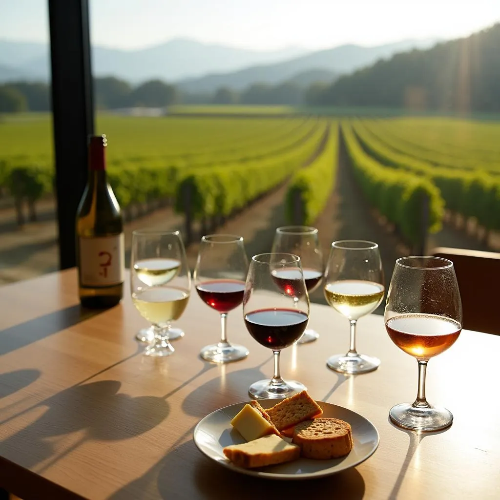 Wine tasting experience at a Japanese vineyard