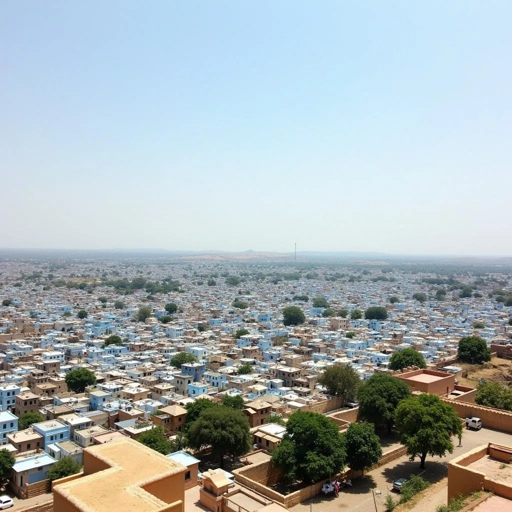 Overlooking the blue houses of Jodhpur