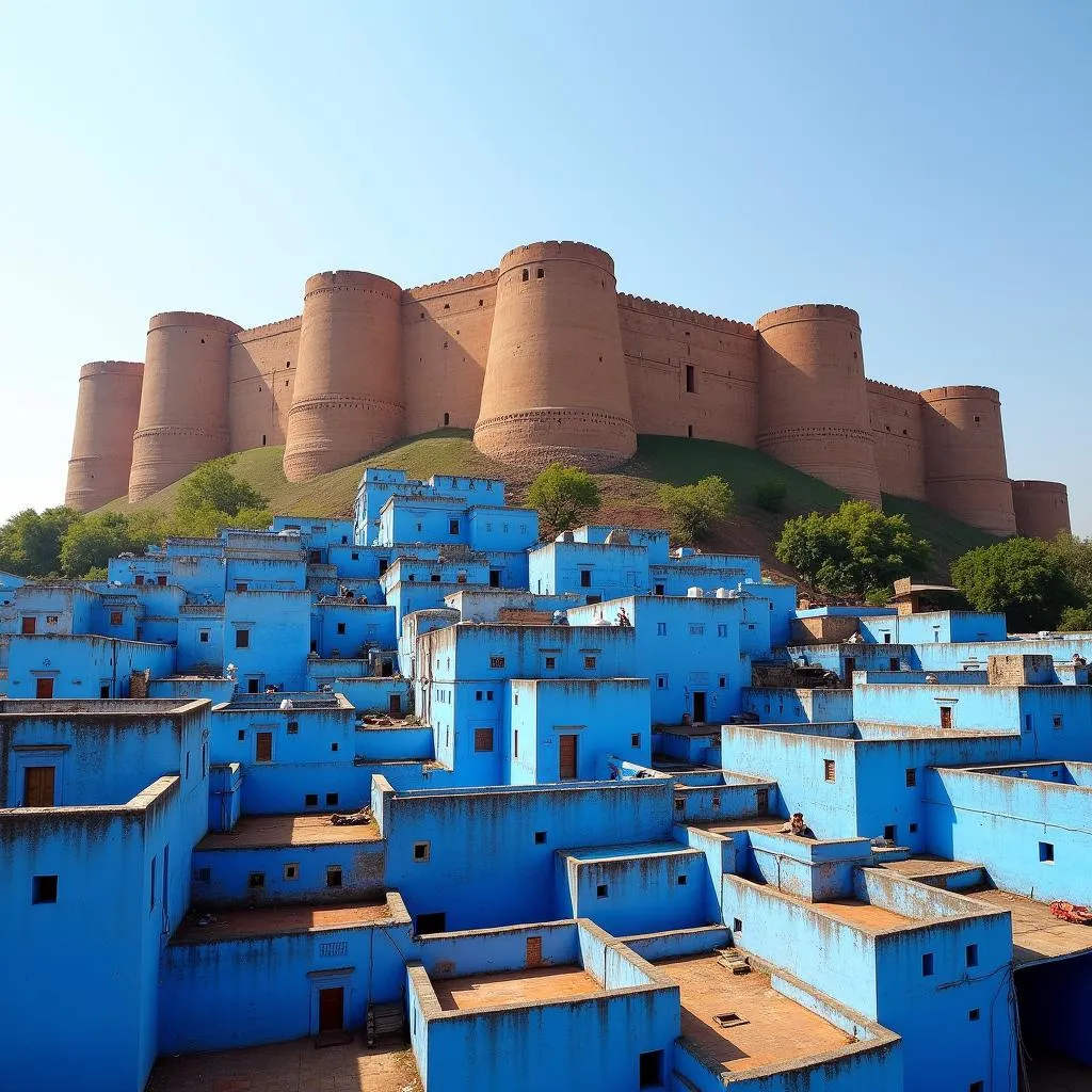 Mehr Fort overlooking Jodhpur's blue houses