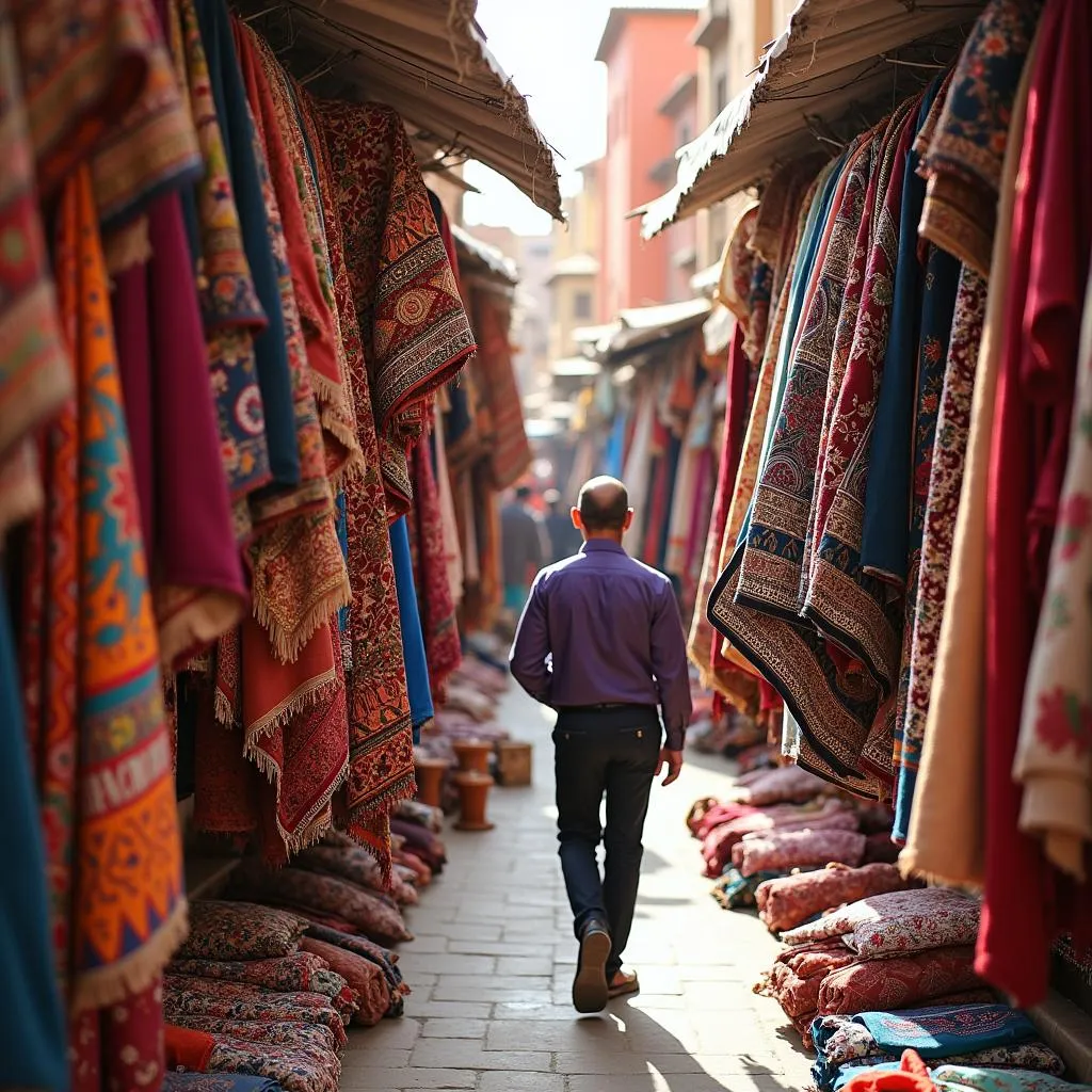 Vibrant textiles in Jodhpur's Sardar Market