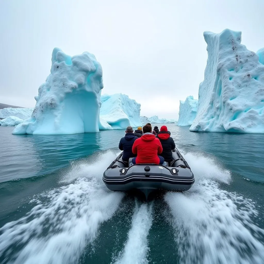 Zodiac Boat Tour in Jokulsarlon Glacier Lagoon