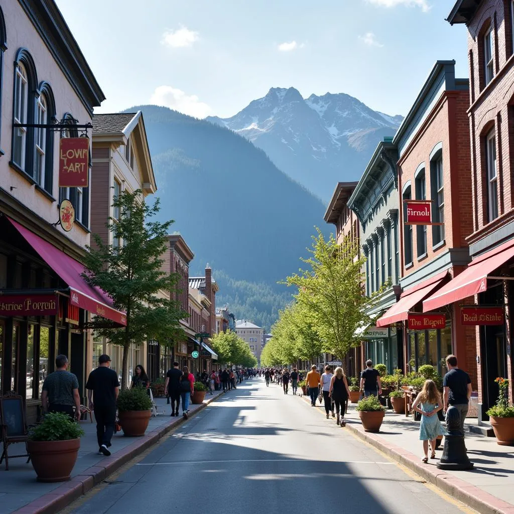 Juneau Downtown Street Scene