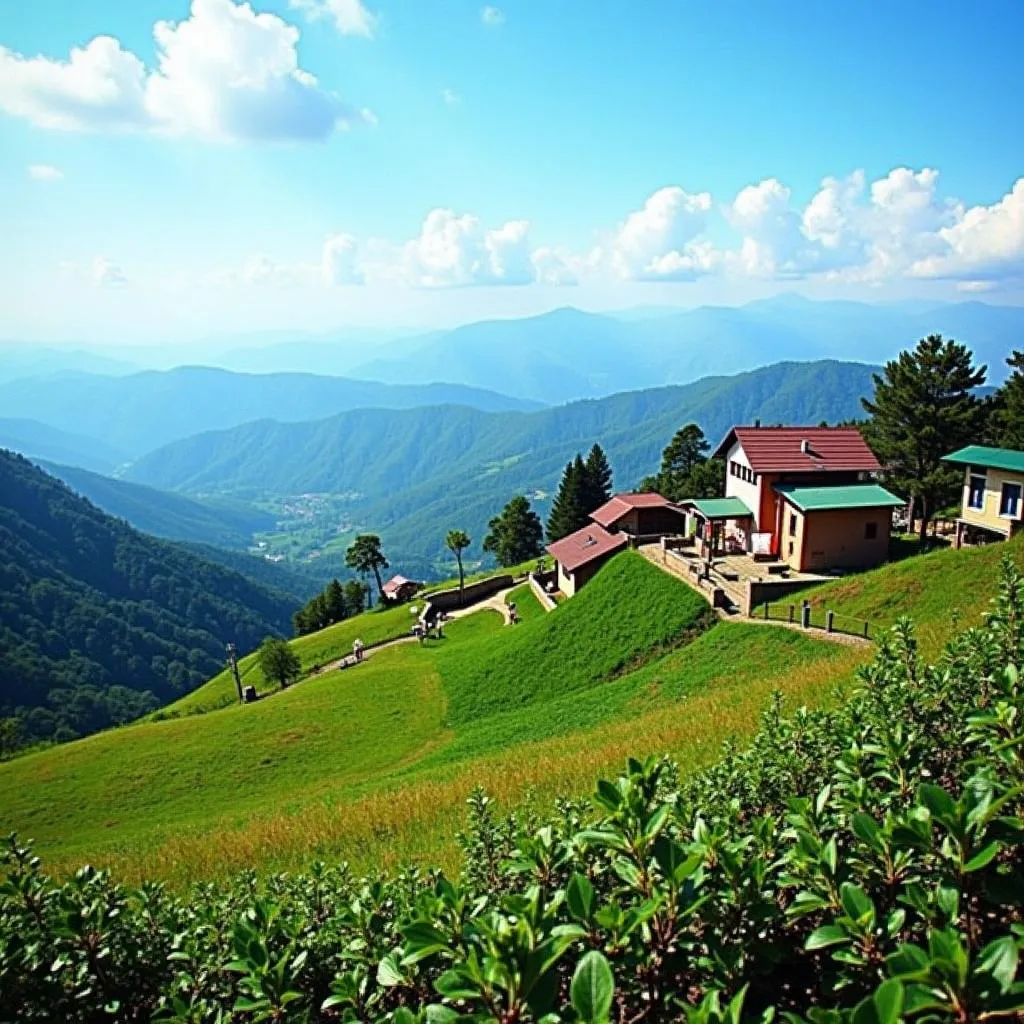 Panoramic view of Kasauli hill station