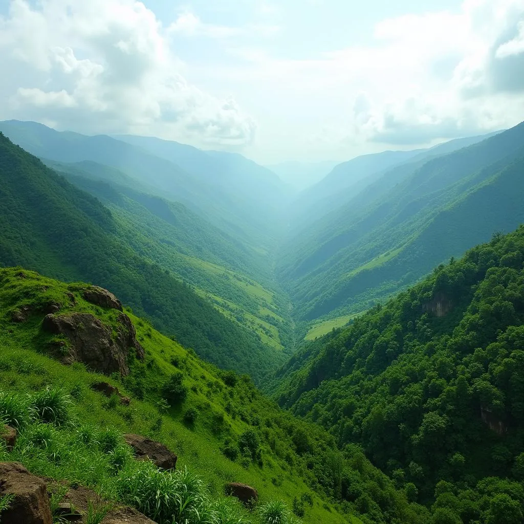 Scenic view of Khandala valley from a hilltop