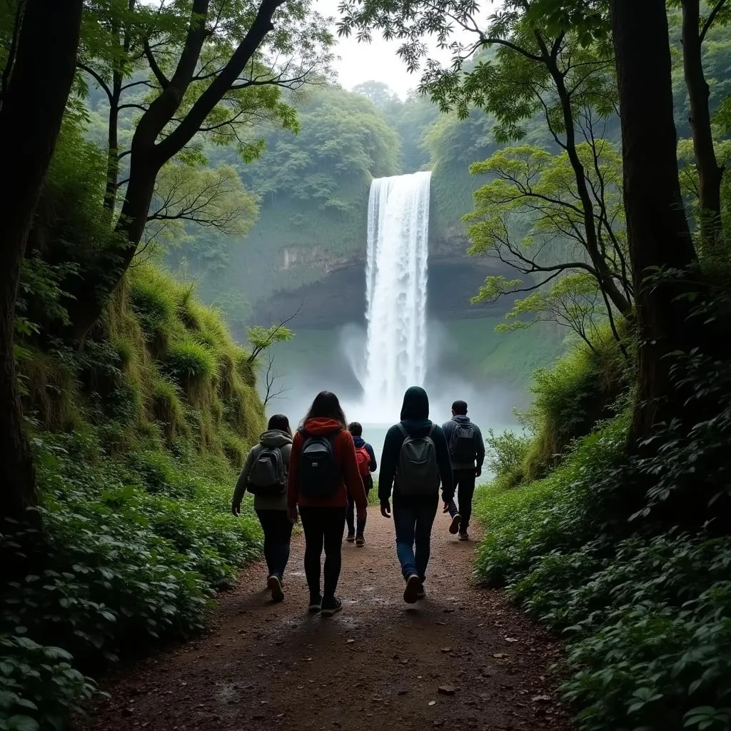 Adventurous trek to a waterfall in Khandala