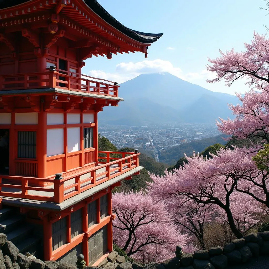 Kiyomizu-dera Temple Cherry Blossom