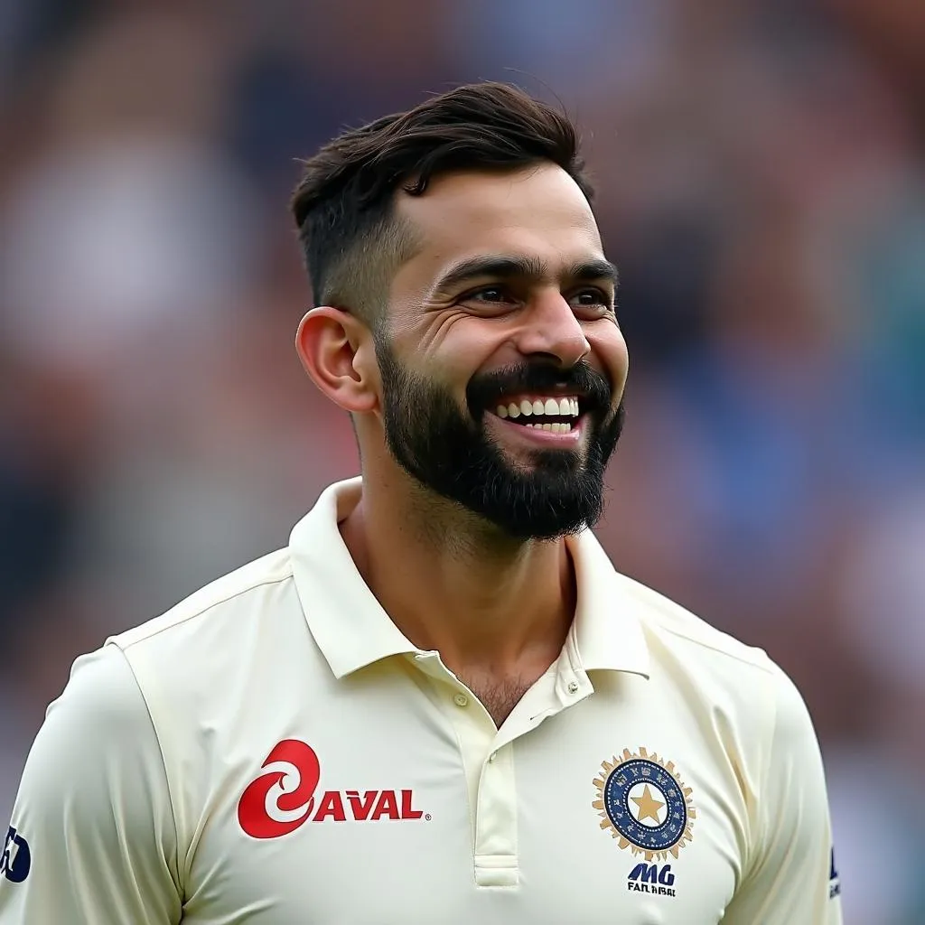 Virat Kohli Raises his Bat in Celebration