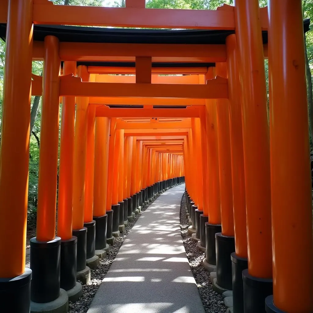 Fushimi Inari Shrine's Torii Gates in Kyoto