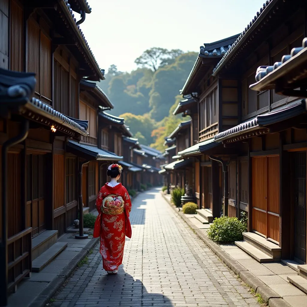 Traditional Geisha District in Kyoto