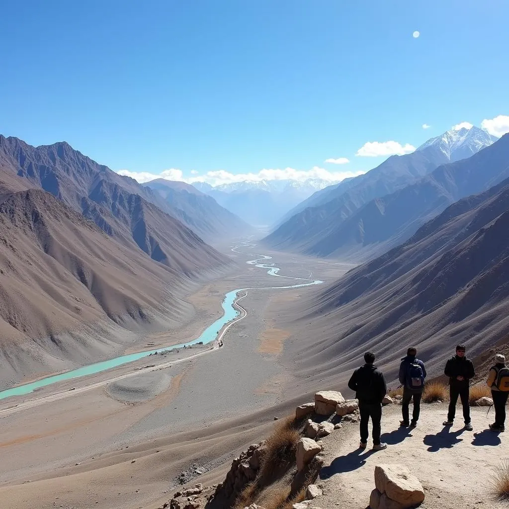 Scenic view of Leh Ladakh landscape