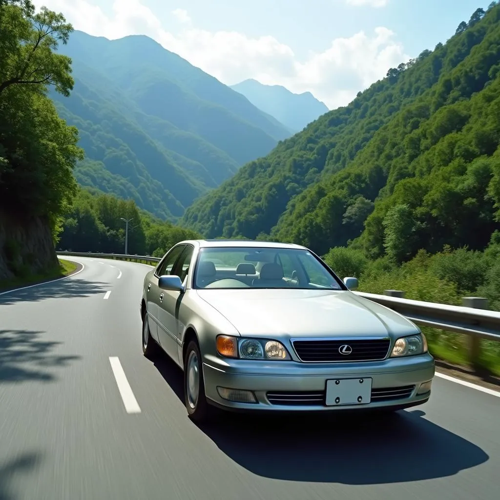 1995 Lexus GS300 Touring Edition on a Winding Mountain Road in Japan