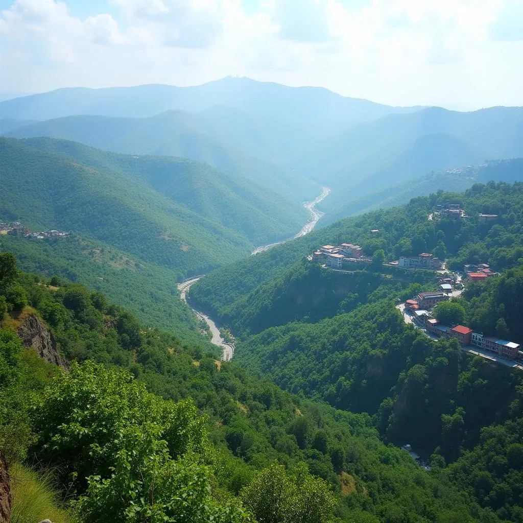 Panoramic view of Mahabaleshwar hill station