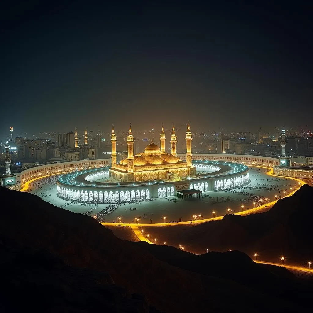 Makkah Cityscape at Night