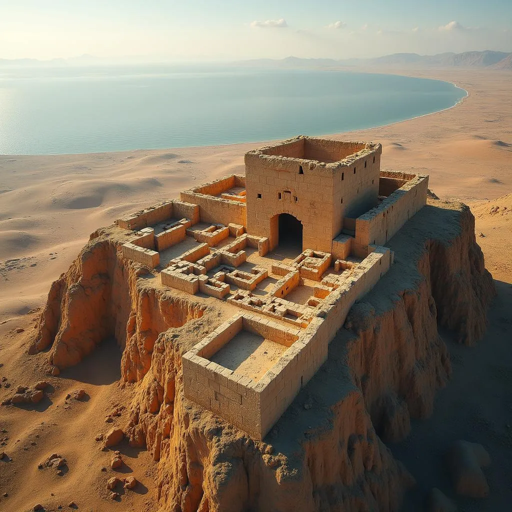 Aerial view of Masada fortress