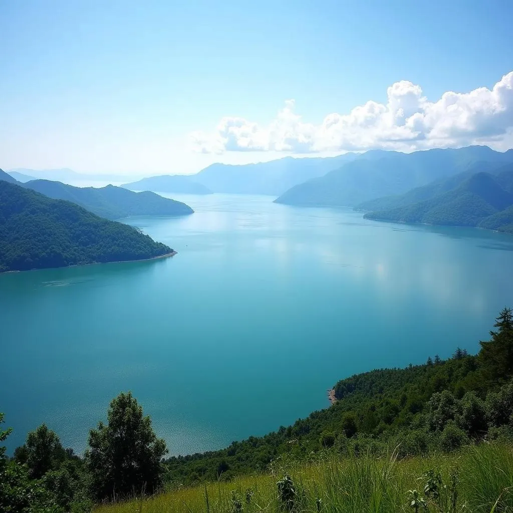 Panoramic View of Lake Toba