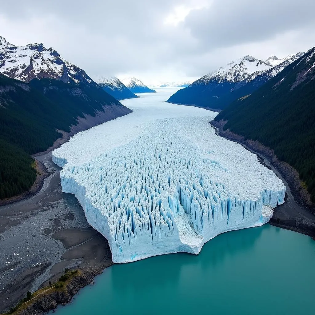 Mendenhall Glacier Aerial View