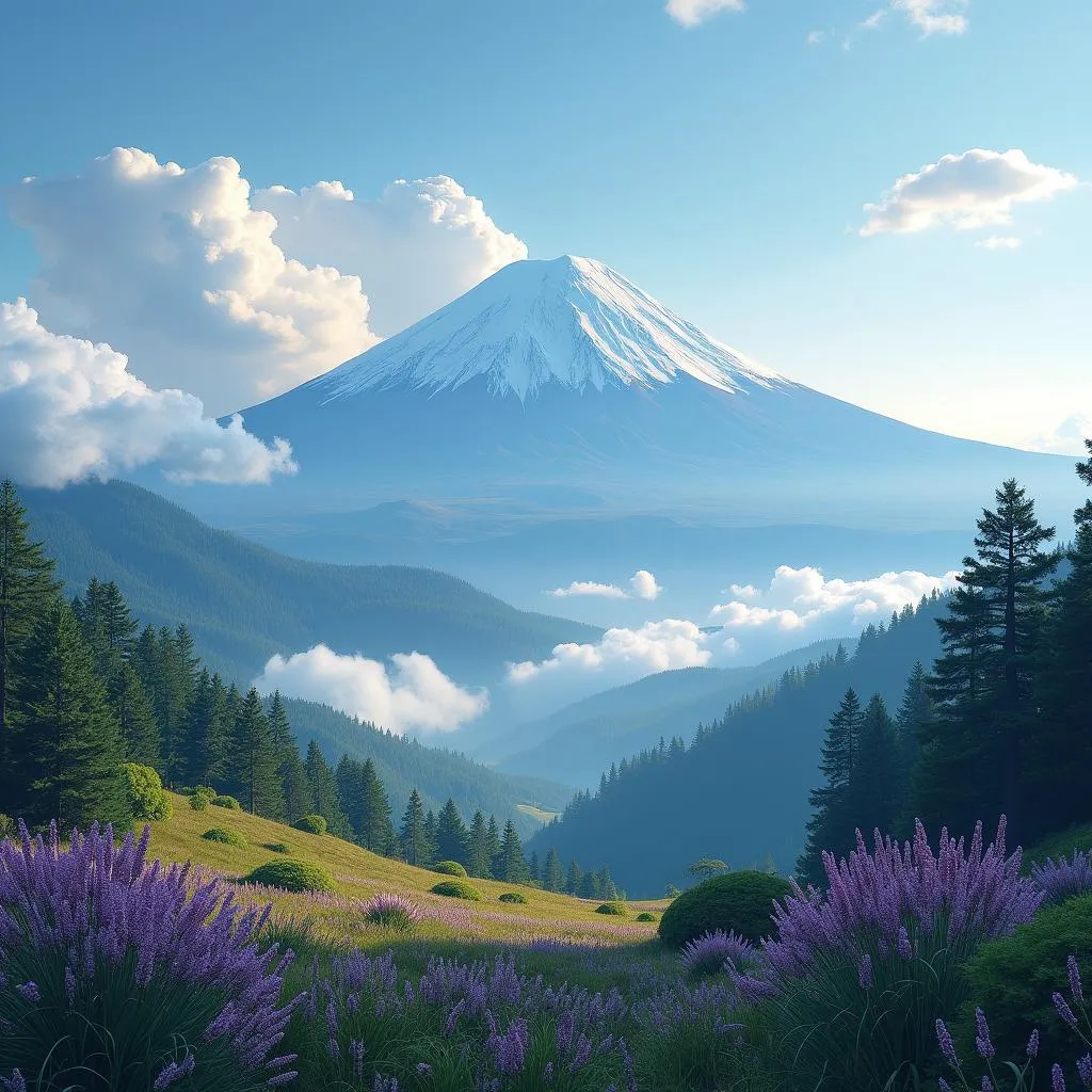 Mount Fuji and Japanese Alps