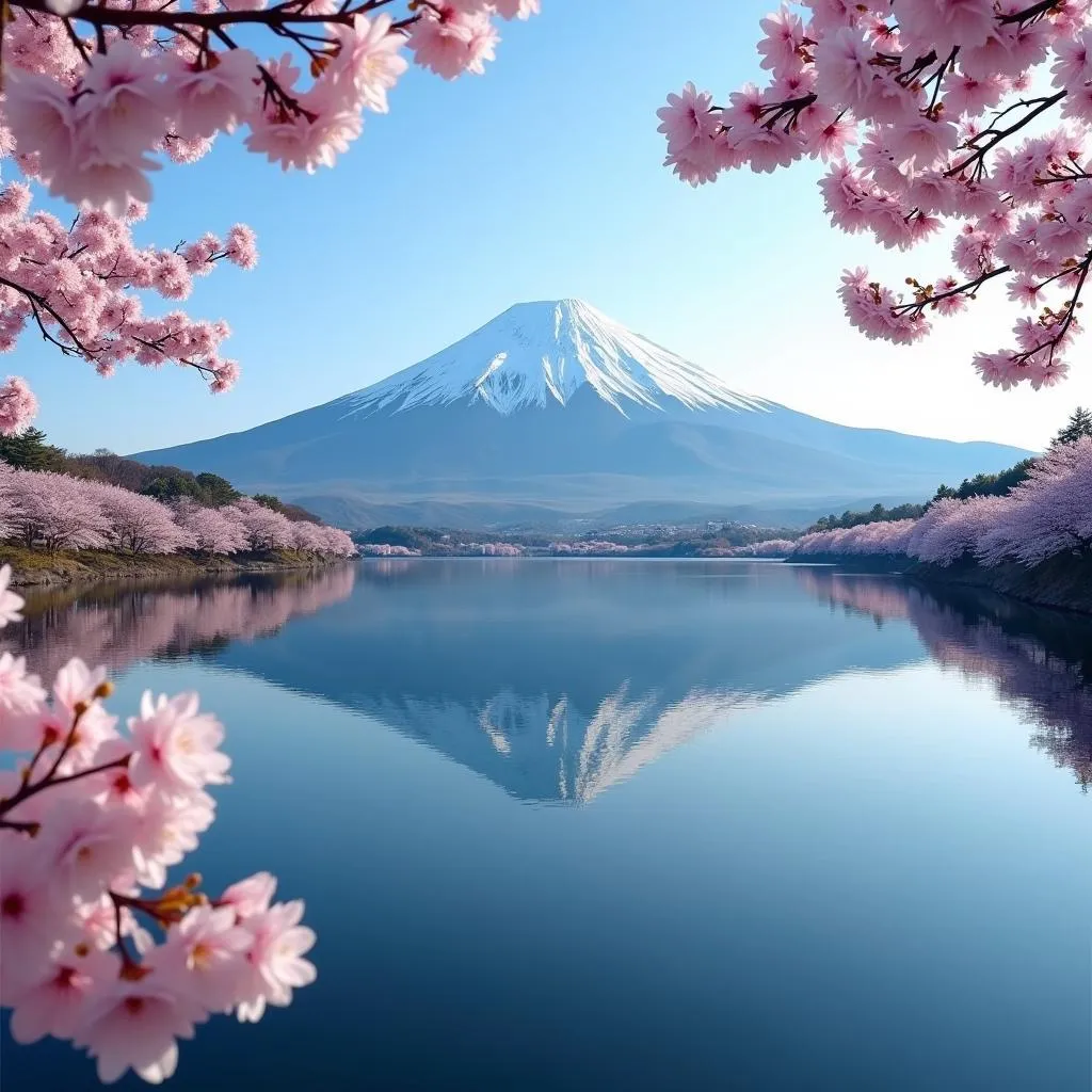 Mount Fuji Reflected in Lake Ashi