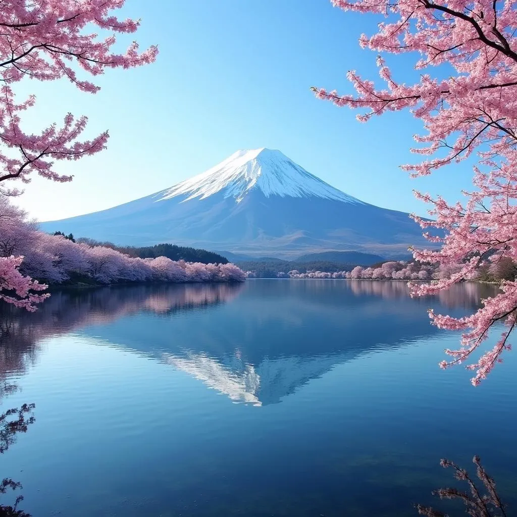 Stunning Mount Fuji Reflection in Lake Kawaguchiko