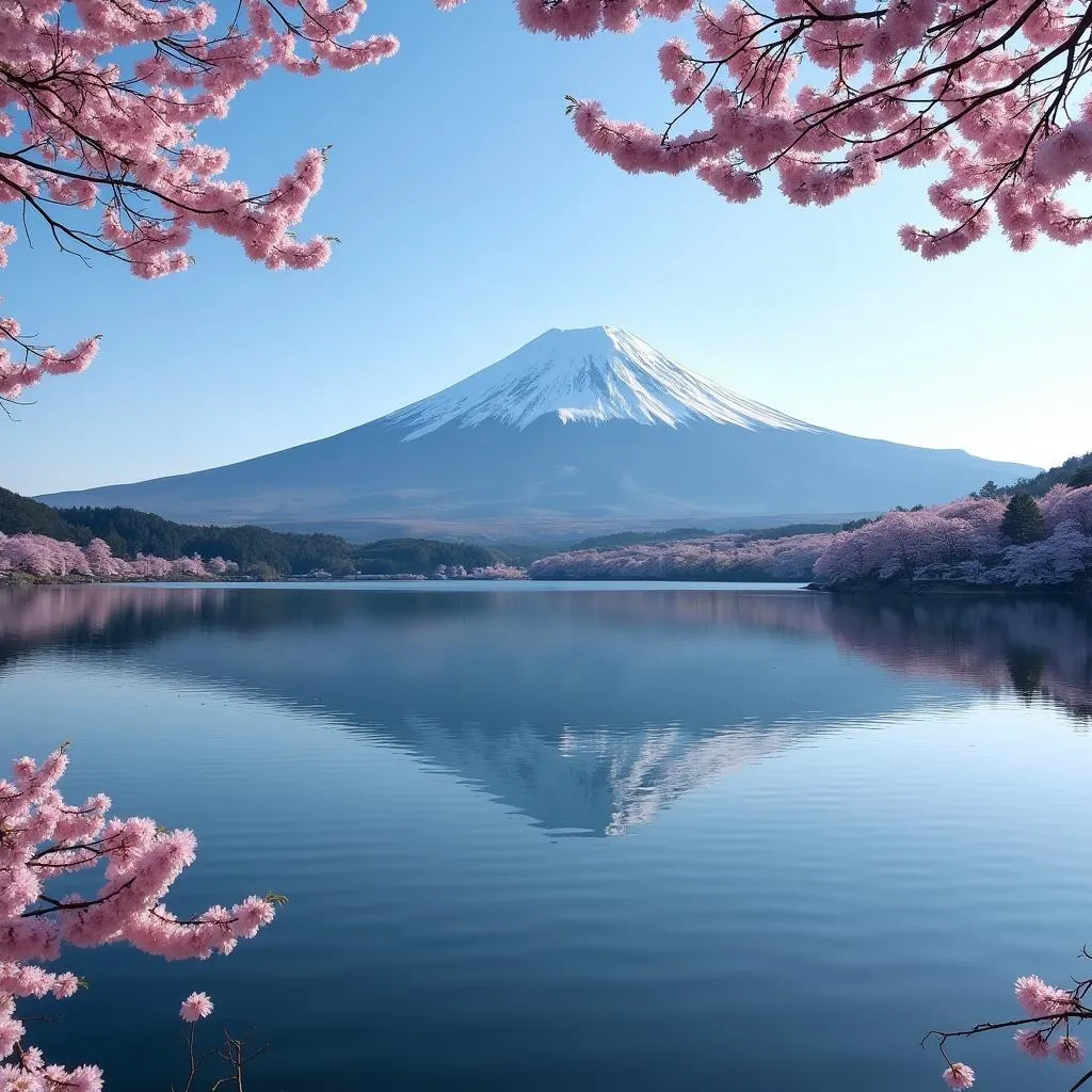 Mount Fuji Reflected in a Serene Lake