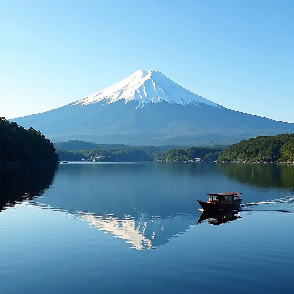 Mount Fuji View from Lake Ashi