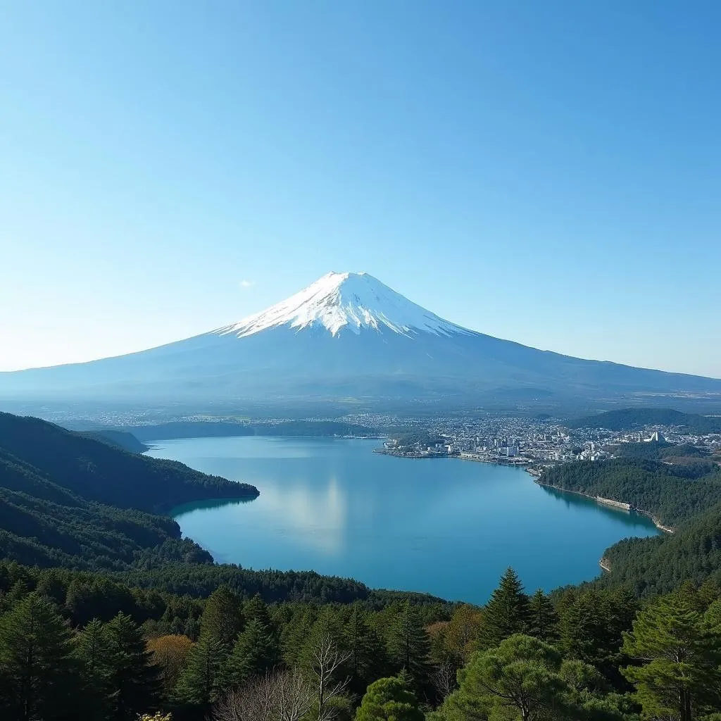 Mount Fuji scenic view