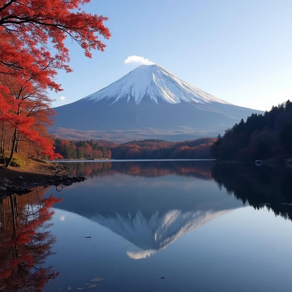 Scenic view of Mount Fuji