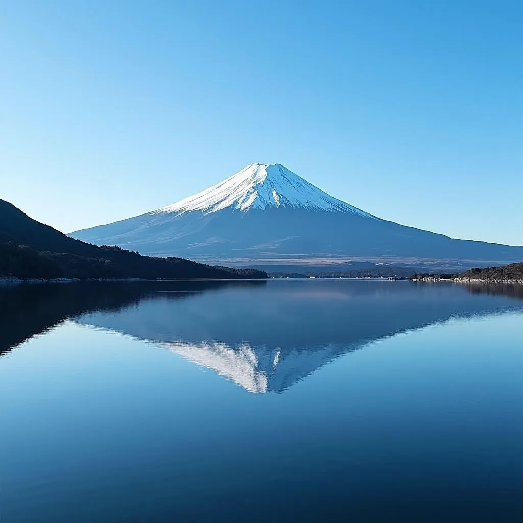 Mount Fuji Reflected in a Serene Lake