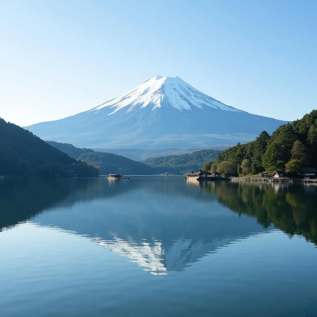 Mount Fuji Reflection on Lake Ashi