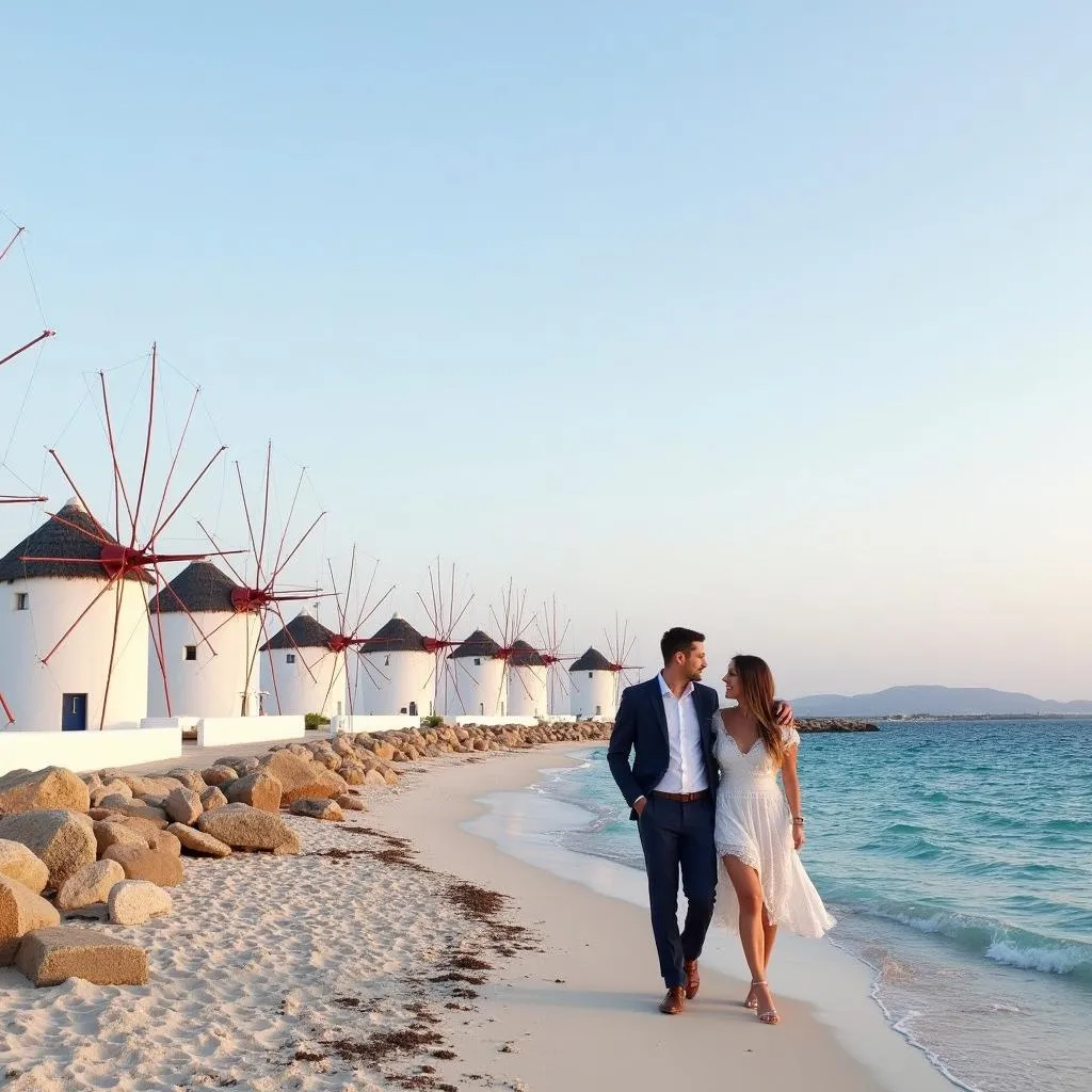 Mykonos Windmills: A Romantic Walk