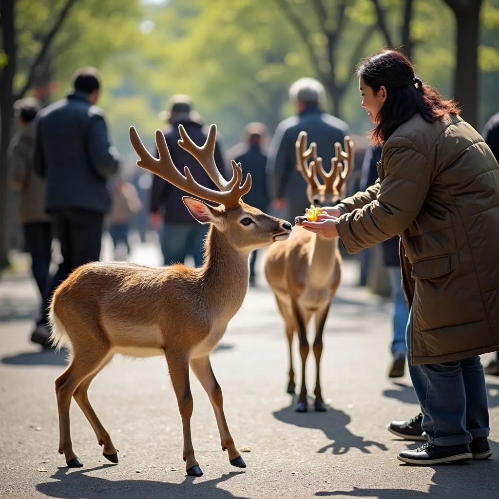 Friendly Deer in Nara Park