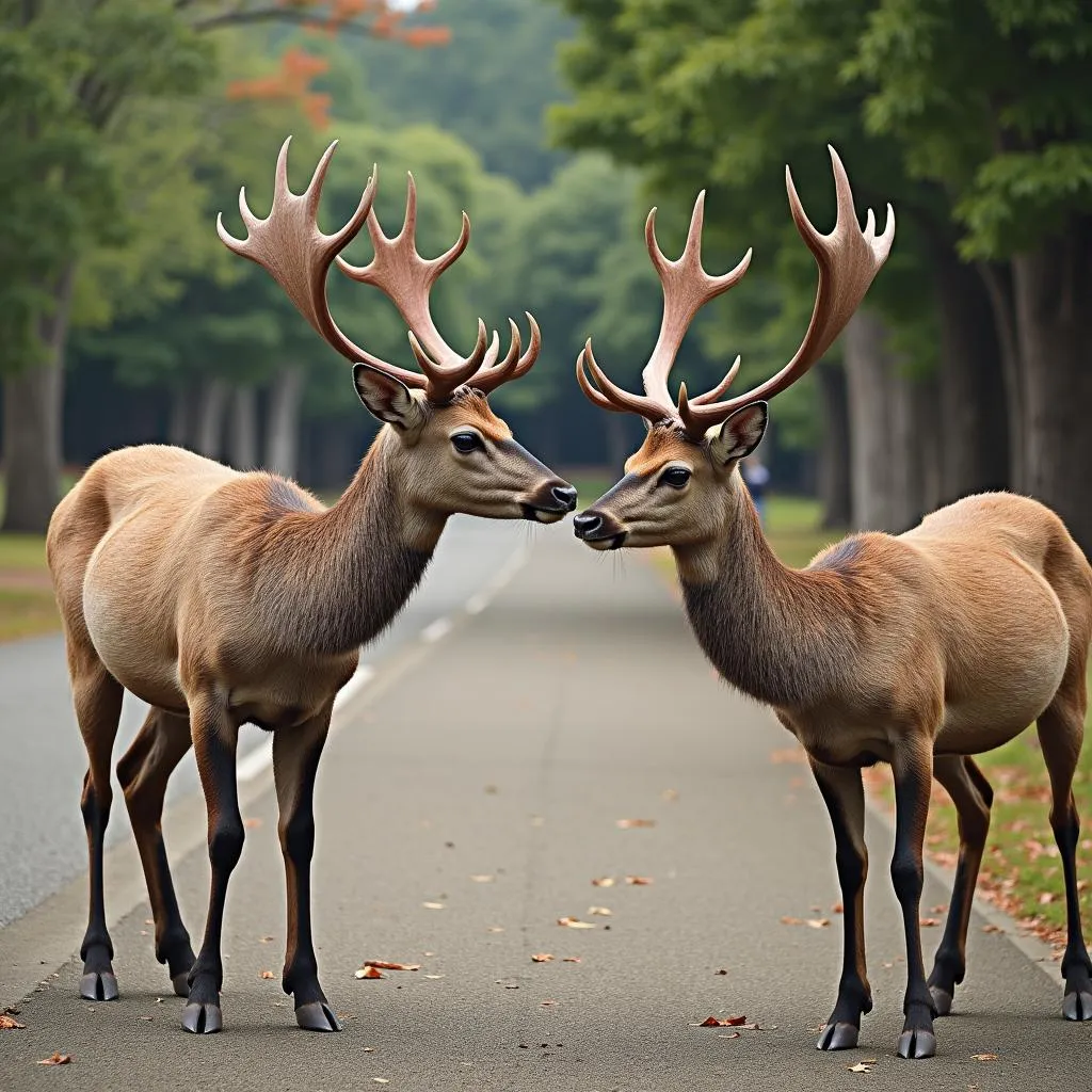 Friendly Deer in Nara Park, Japan