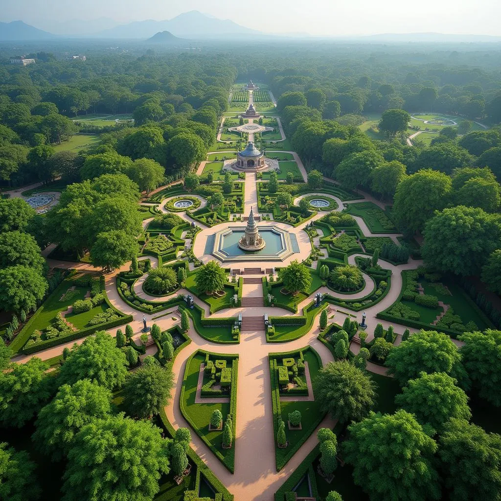 Aerial view of Nong Nooch Garden