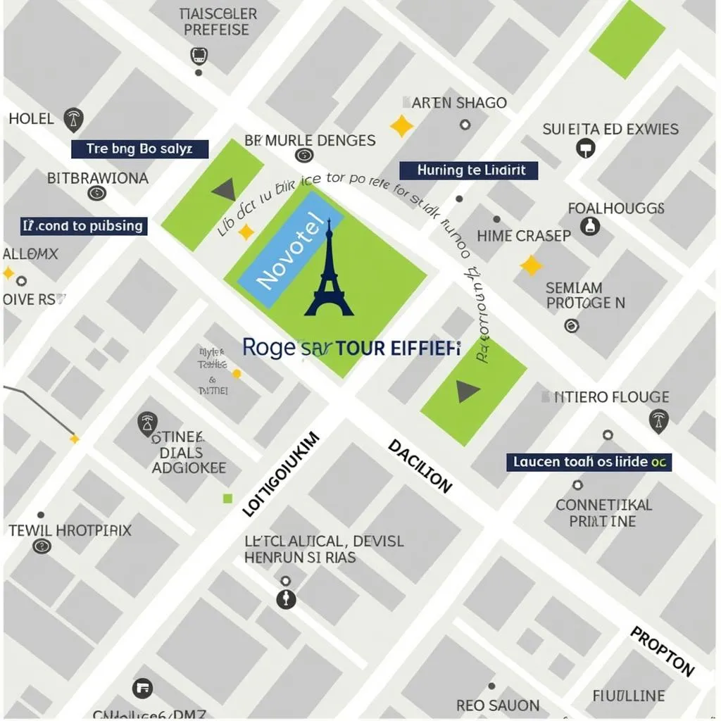 Novotel Tour Eiffel location map