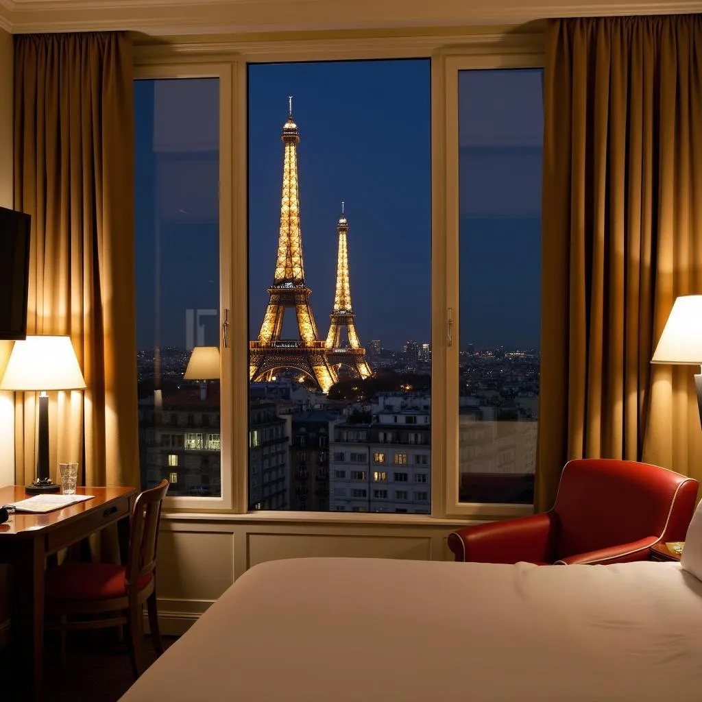 Novotel Tour Eiffel room with Eiffel Tower view