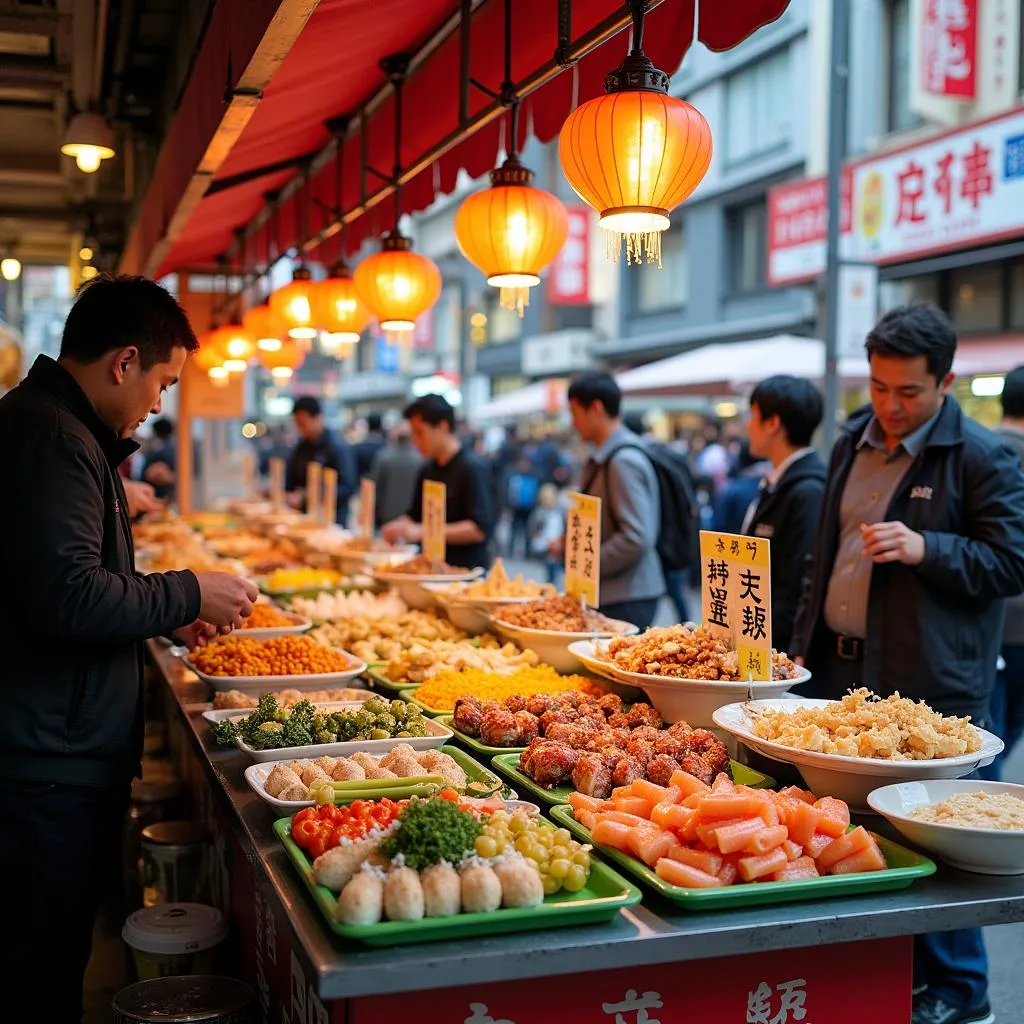 Osaka street food market