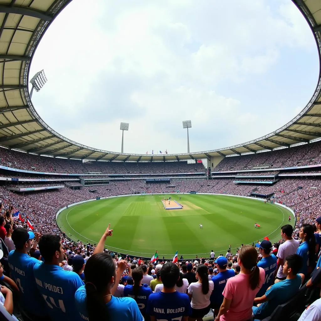 Packed Stadium During India-England Women's Cricket Match