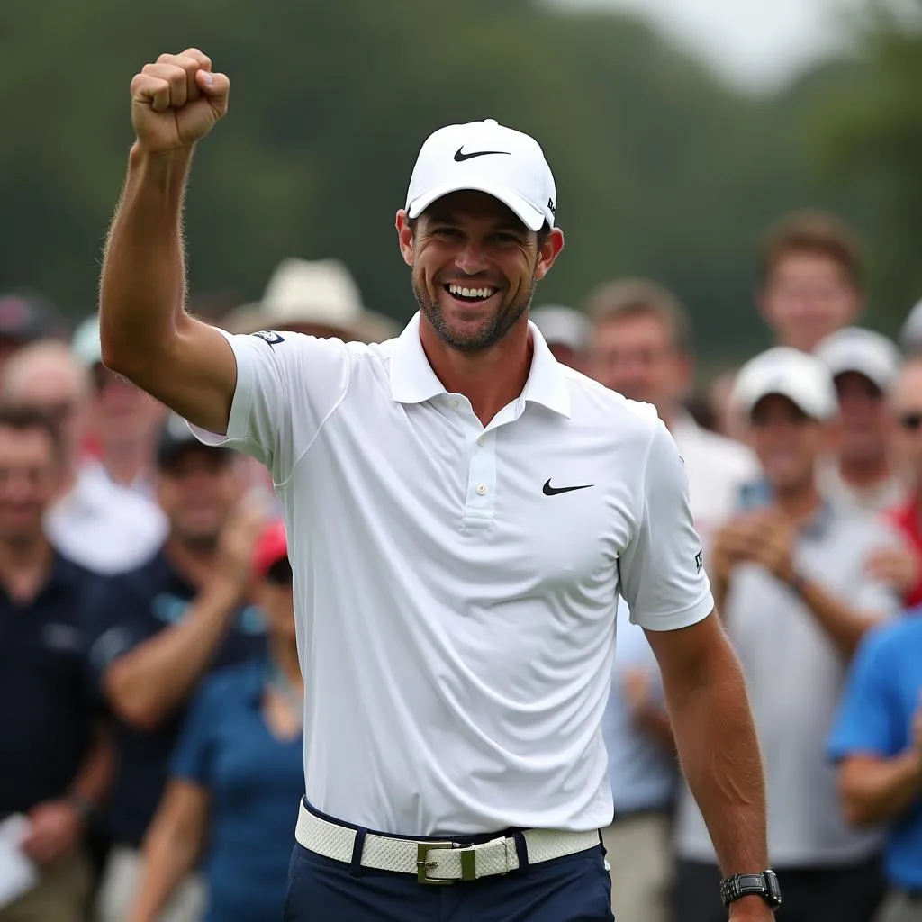 PGA Tour golfer celebrating victory