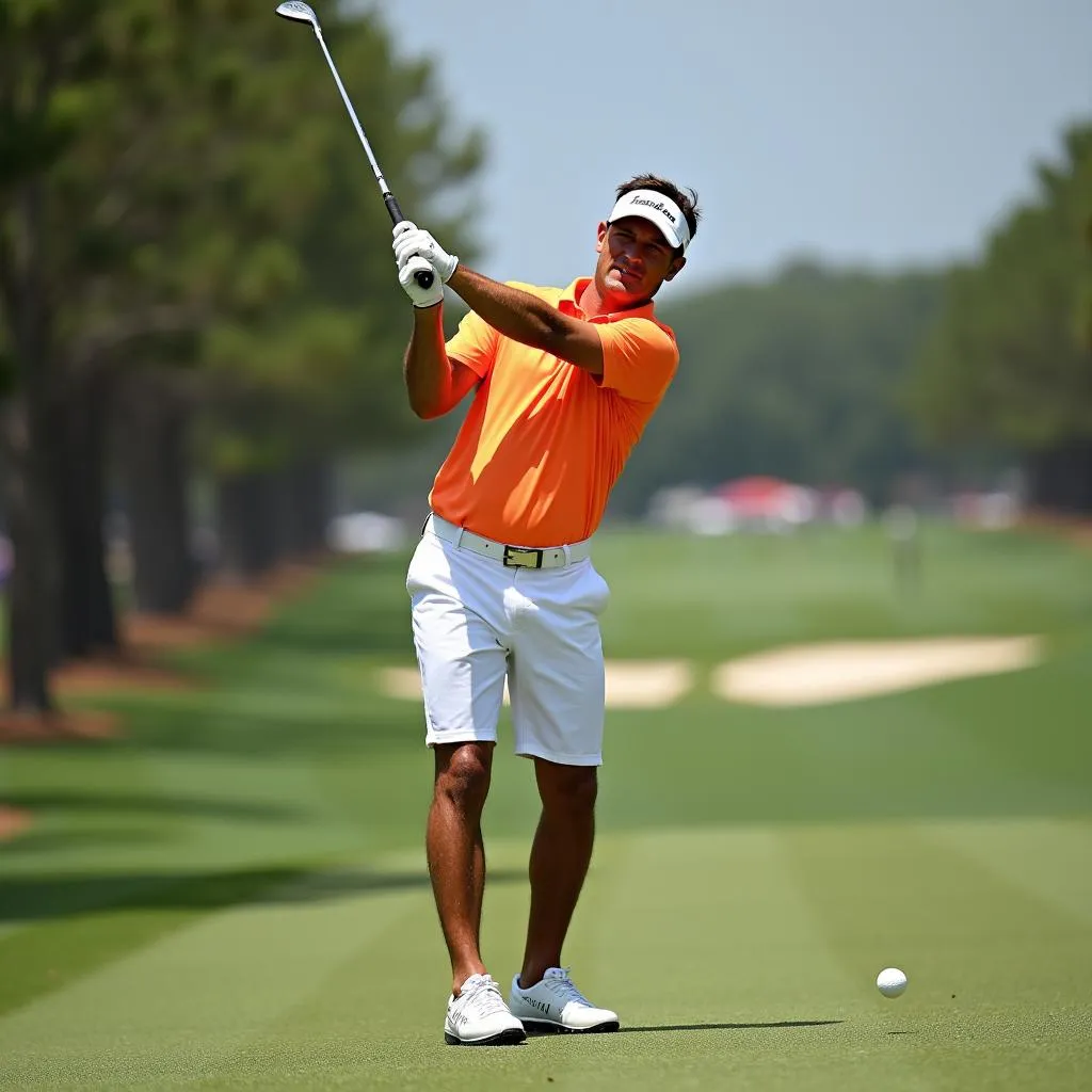 PGA Tour golfer driving the ball