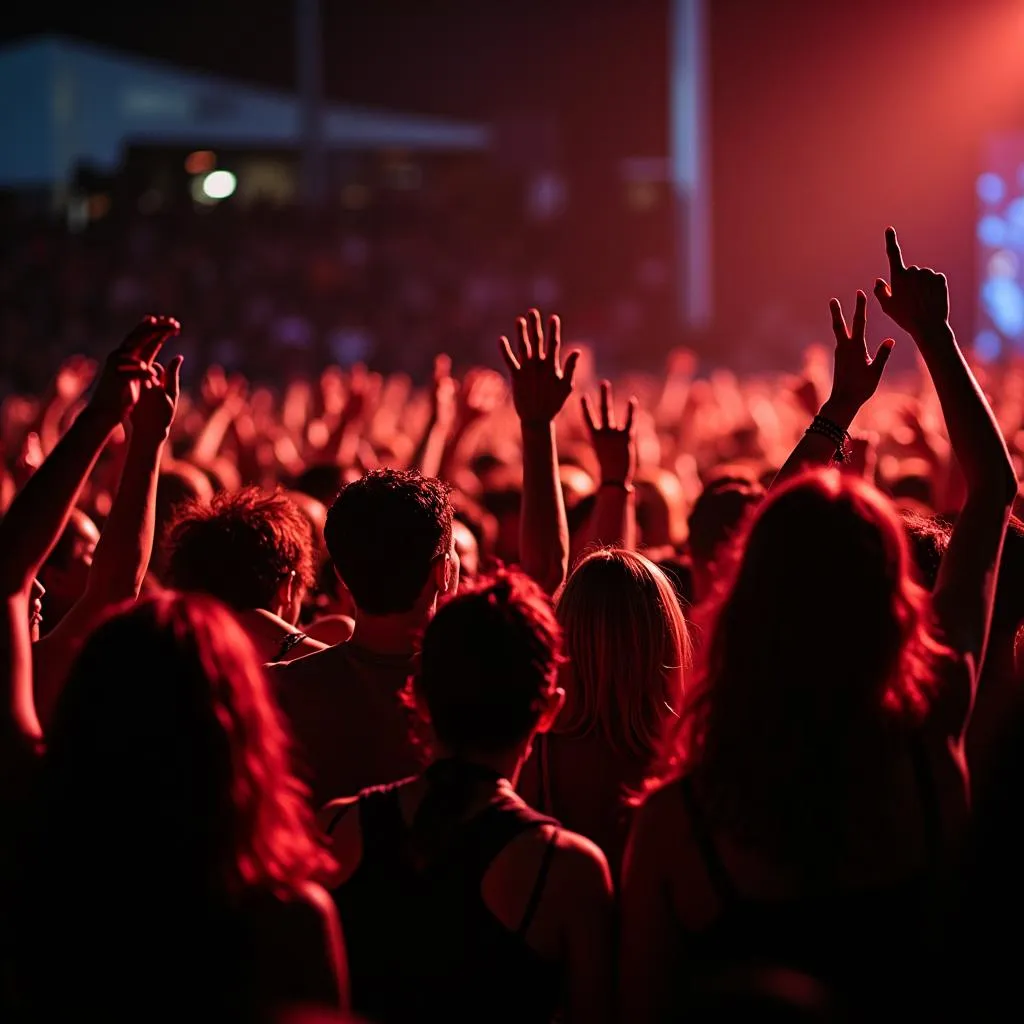 Fans at a Red Hot Chili Peppers concert