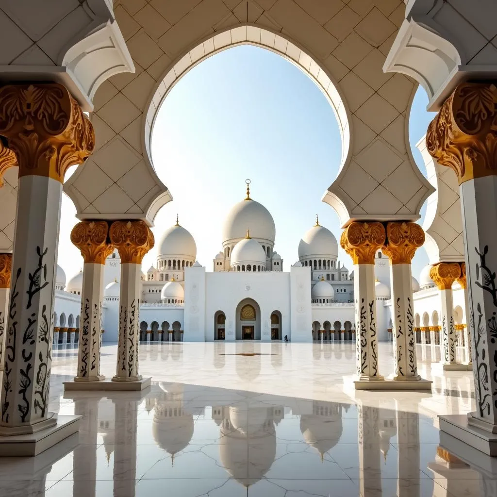 Sheikh Zayed Grand Mosque's interior courtyard