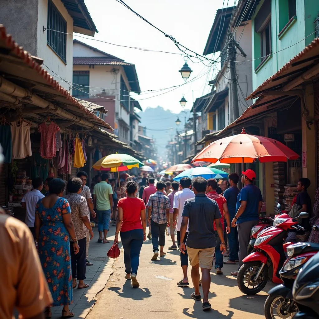 Shillong Police Bazaar bustling with activity