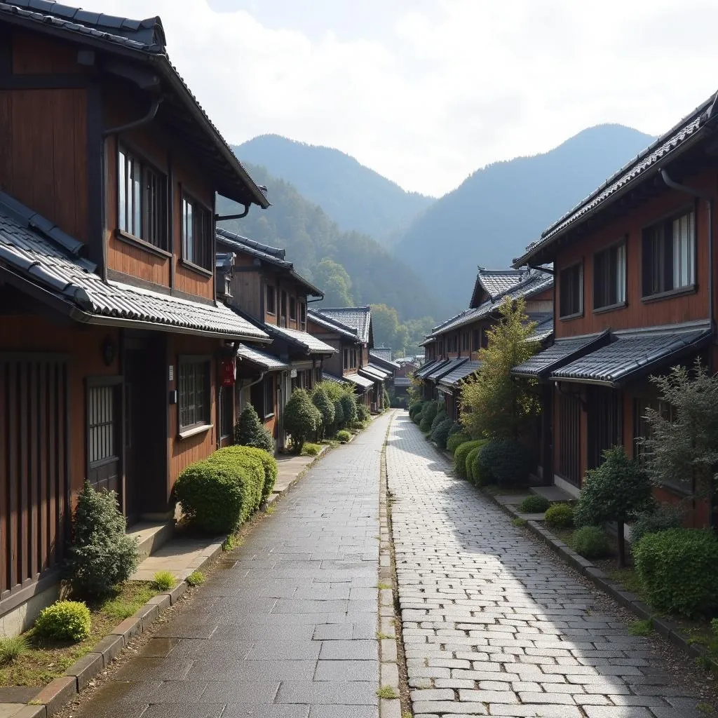 Traditional gassho-style farmhouses in Shirakawa-go, Japan