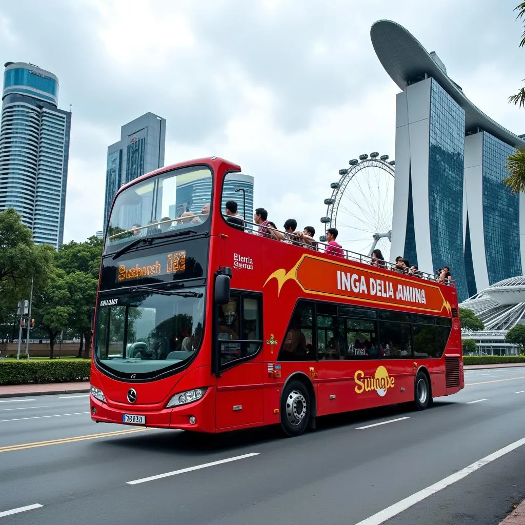 Singapore city tour bus