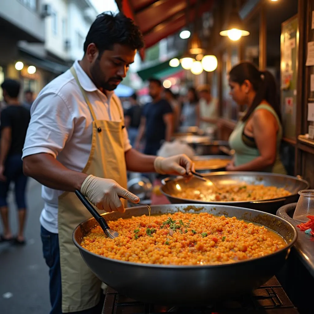 Street food vendor in Little India, Singapore